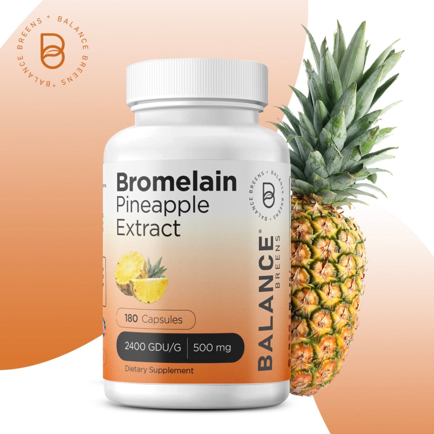 Bromelain 500mg, 180 Capsules
