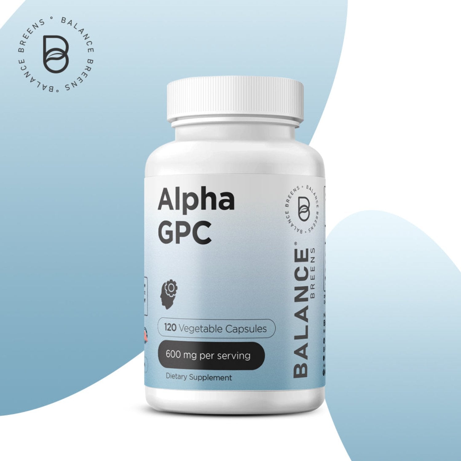 Alpha GPC Choline, 600mg per serving, 120 Veggie Capsules
