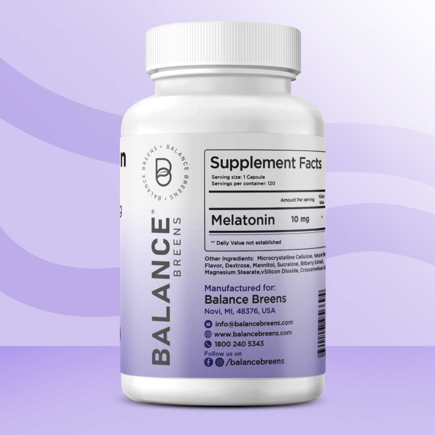 Melatonin 10mg, 120 Tablets