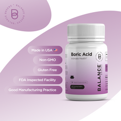 Boric Acid 600mg - 30 Vaginal Suppositories