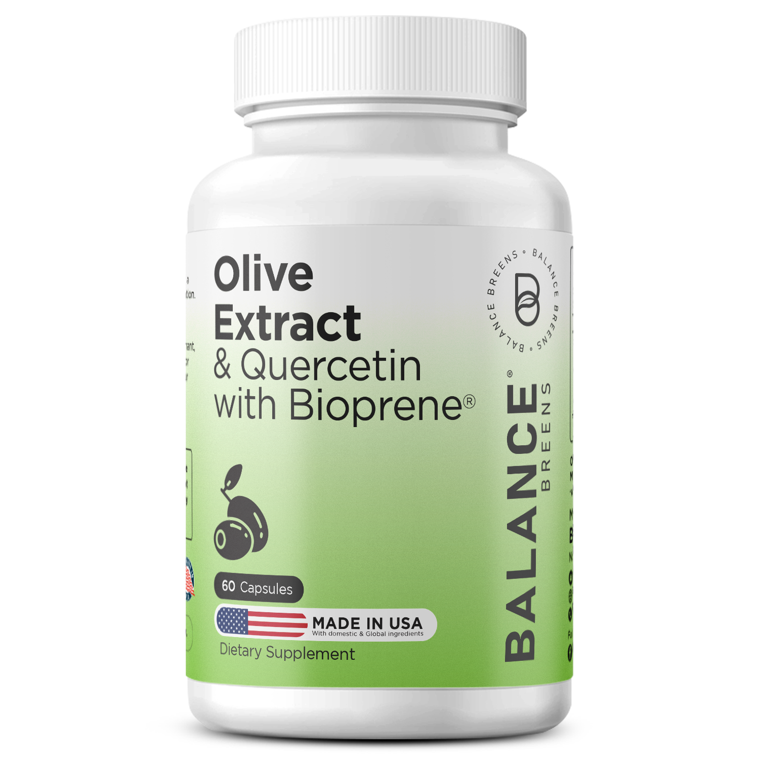 Olive Extract & Quercetin with Bioperine ©, 60 Capsules