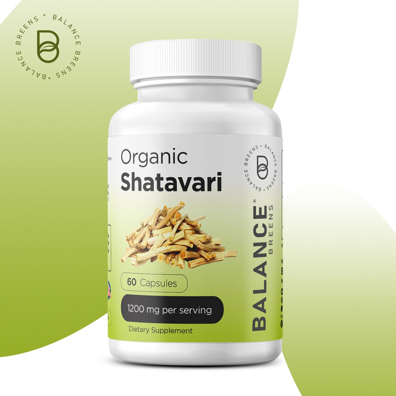 Organic Shatavari 1200mg, 60 Capsules