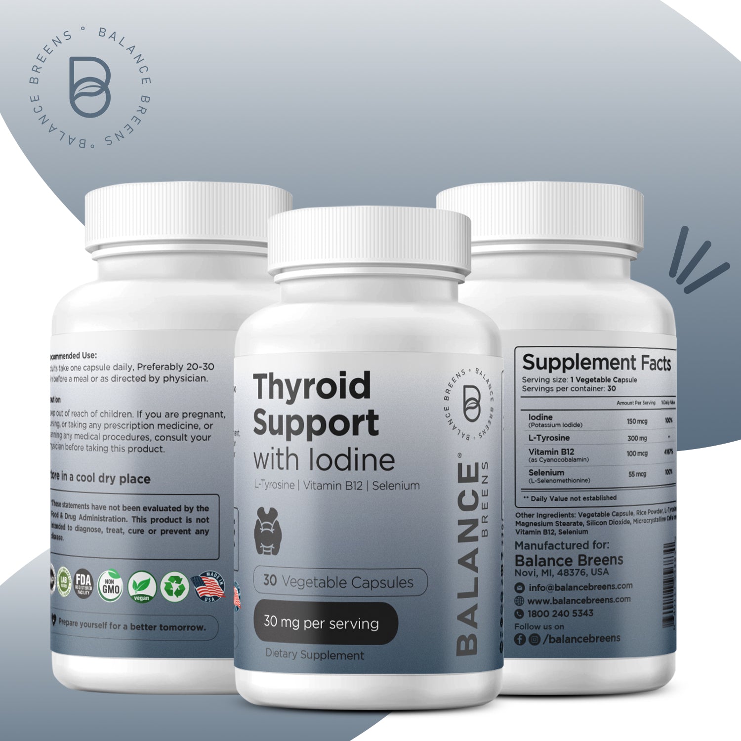 Thyroid Support, 30 Veggie Capsules