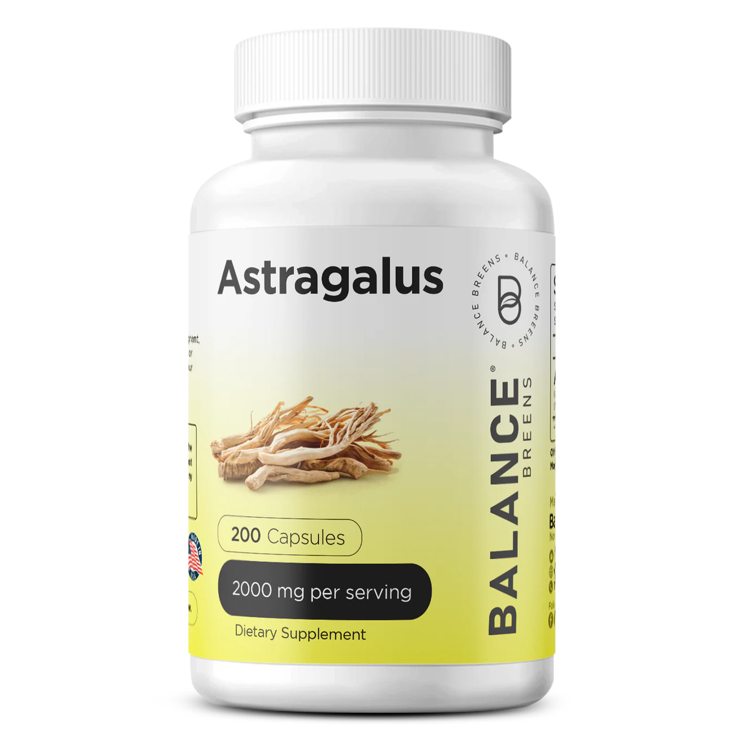Astragalus, 2000mg per serving, 200 Capsules