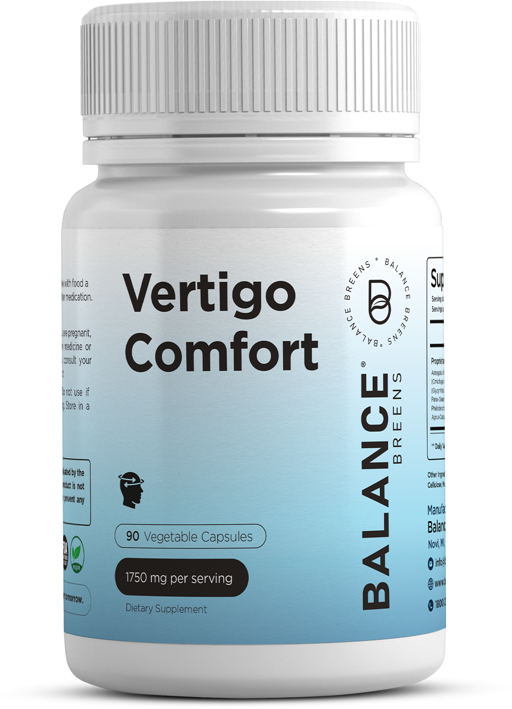 Vertigo Comfort 1750mg - 90 Veg Capsules
