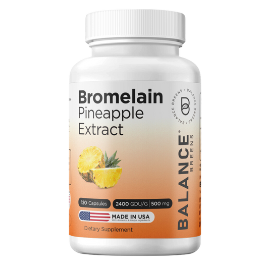 Bromelain 500mg, 120 Capsules - Pineapple Extract Digestive Enzyme - Supports Digestion and Joint Support Supplement - by Balance Breens