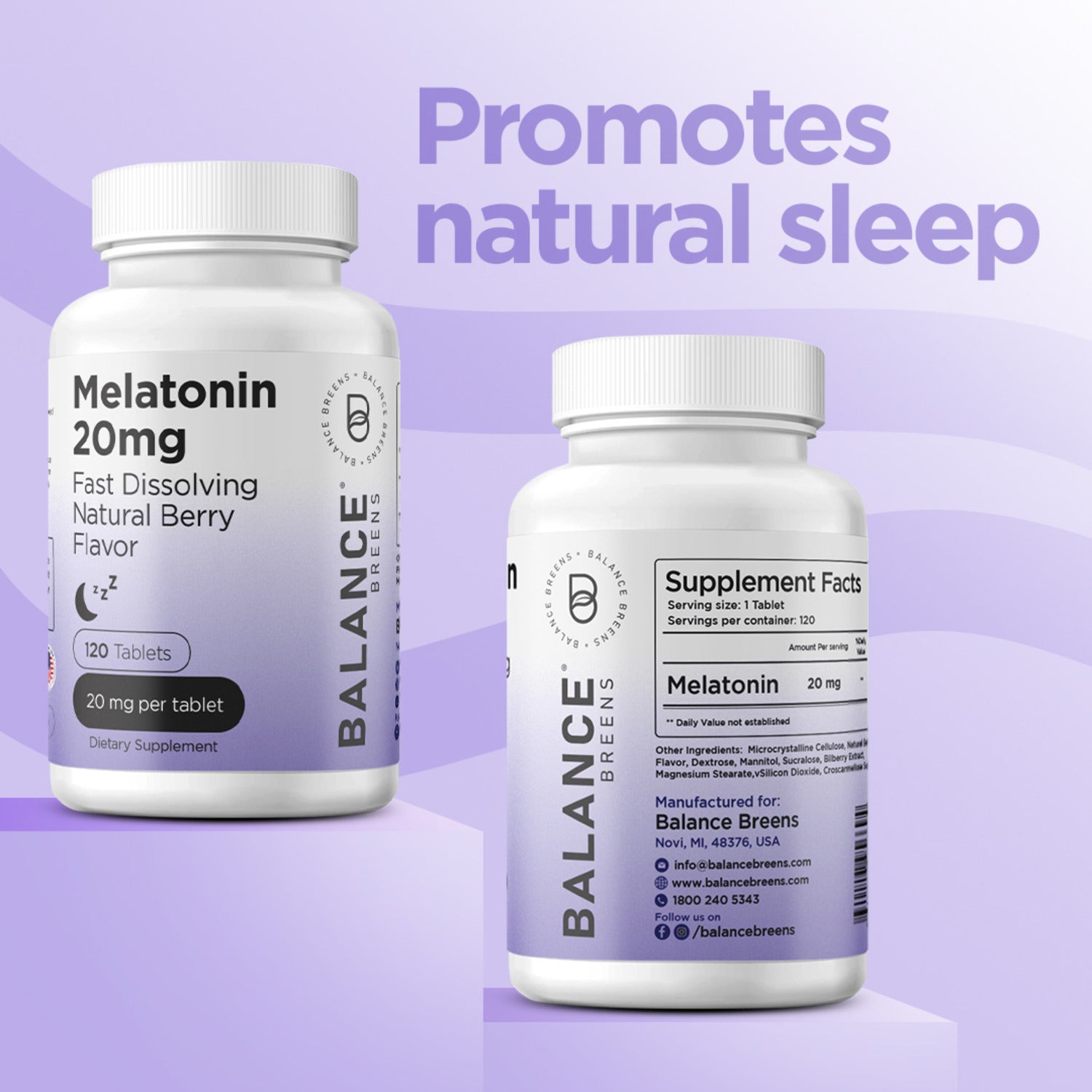 Melatonin 20mg, 120 Tablets