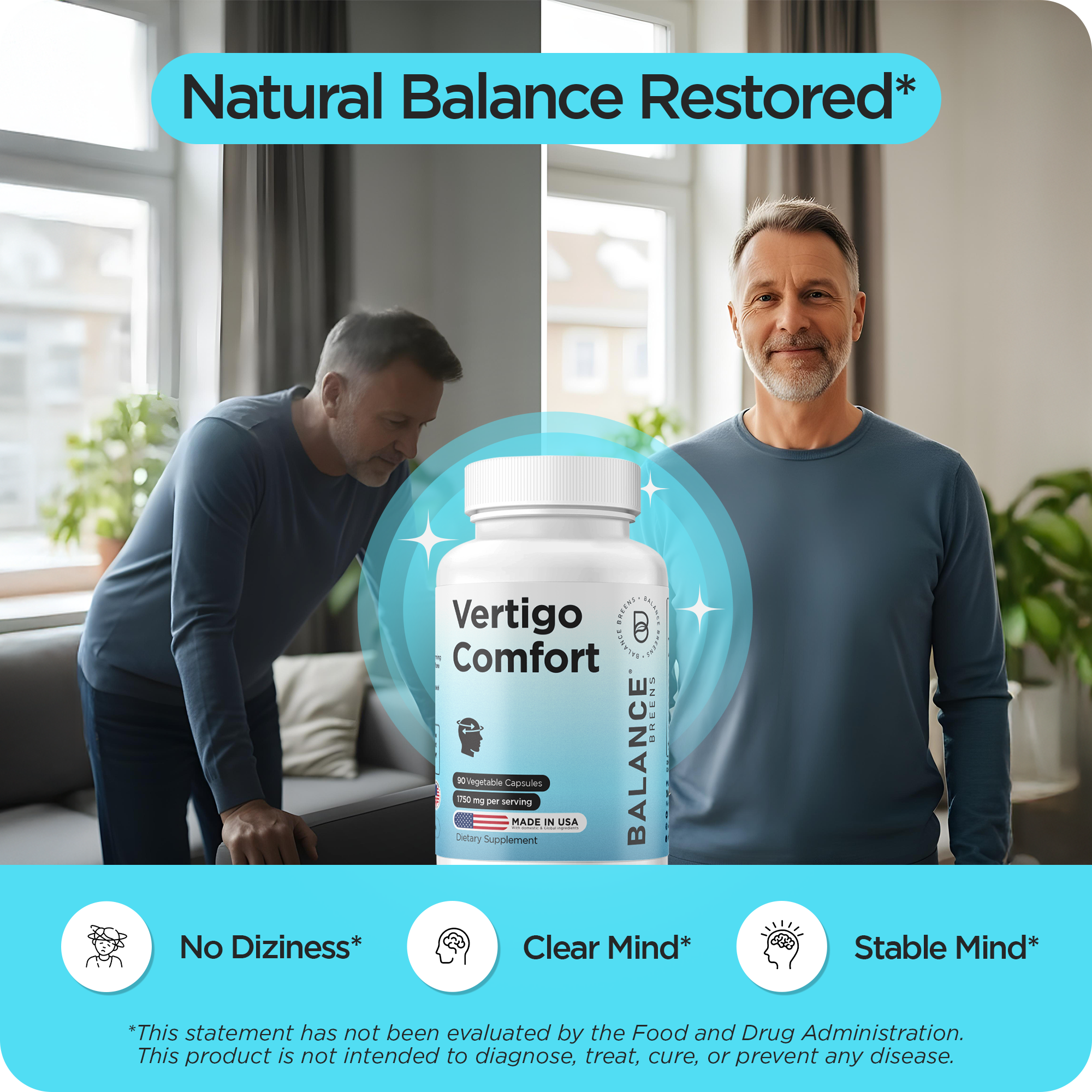 Vertigo Comfort 1750mg, 90 Veggie Capsules