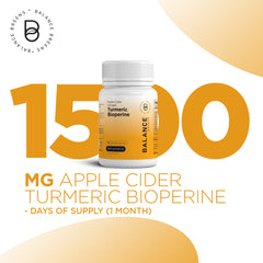 Apple Cider with Turmeric Bioperine Pills, 1500 mg, 60 Capsules.