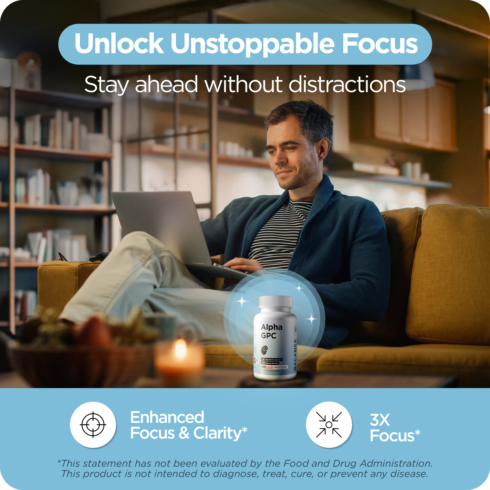 Ultimate Performance & Focus Stack: Creatine + Alpha GPC + Magnesium + Bromelain + Probiotic