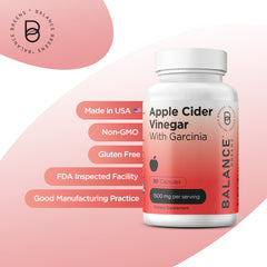 Balance Breens Apple Cider Vinegar with the power of Garcinia, 90 Capsules, 1500 mg per serving