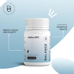 Alpha GPC Choline Supplement 600mg – 120 Vegetable Capsules - Advanced Memory Formula, Nootropics Brain Support Supplement - Non-GMO and Gluten Free Pills