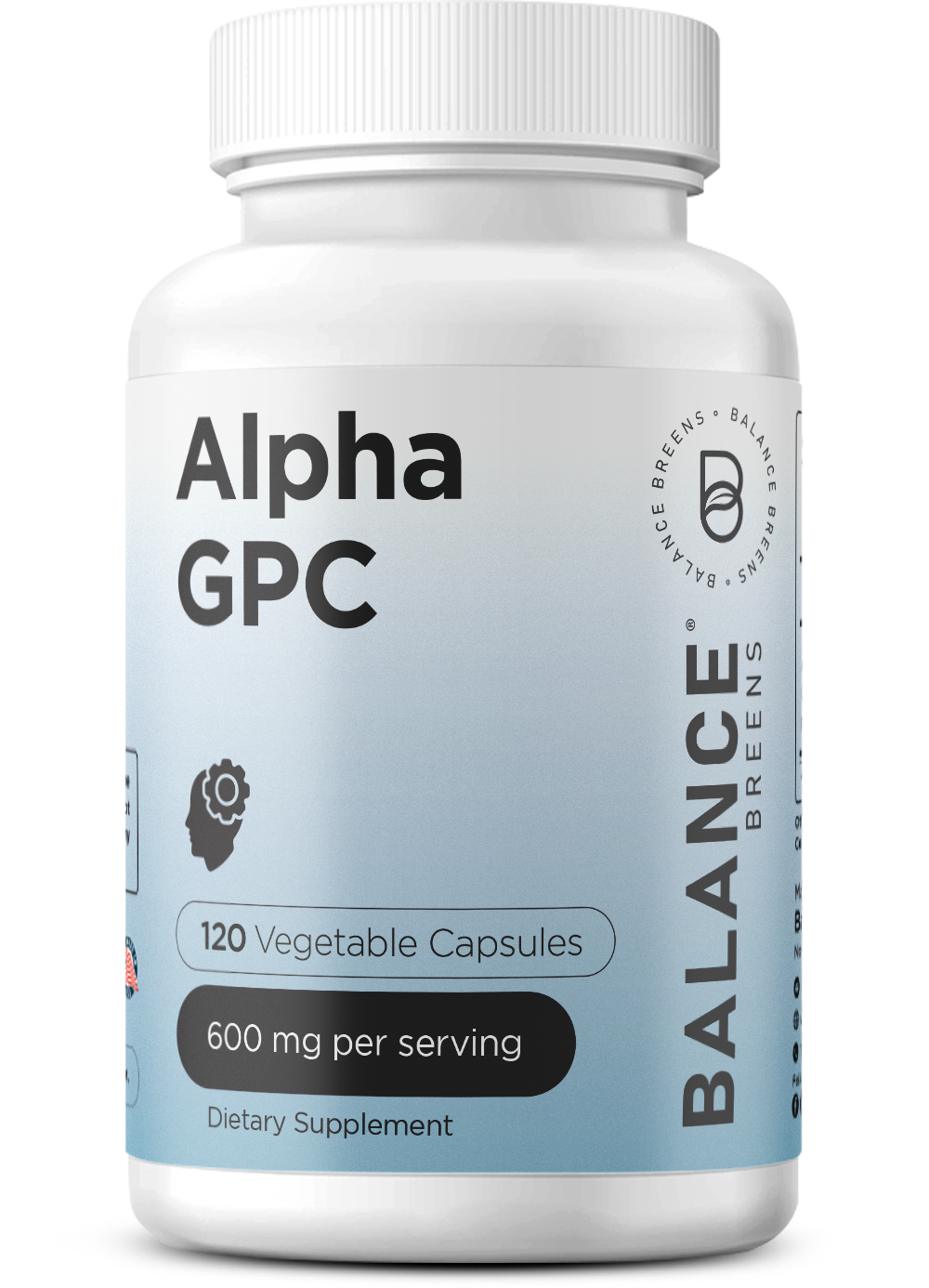 Alpha GPC Choline Supplement 600mg – 120 Vegetable Capsules - Advanced Memory Formula, Nootropics Brain Support Supplement - Non-GMO and Gluten Free Pills