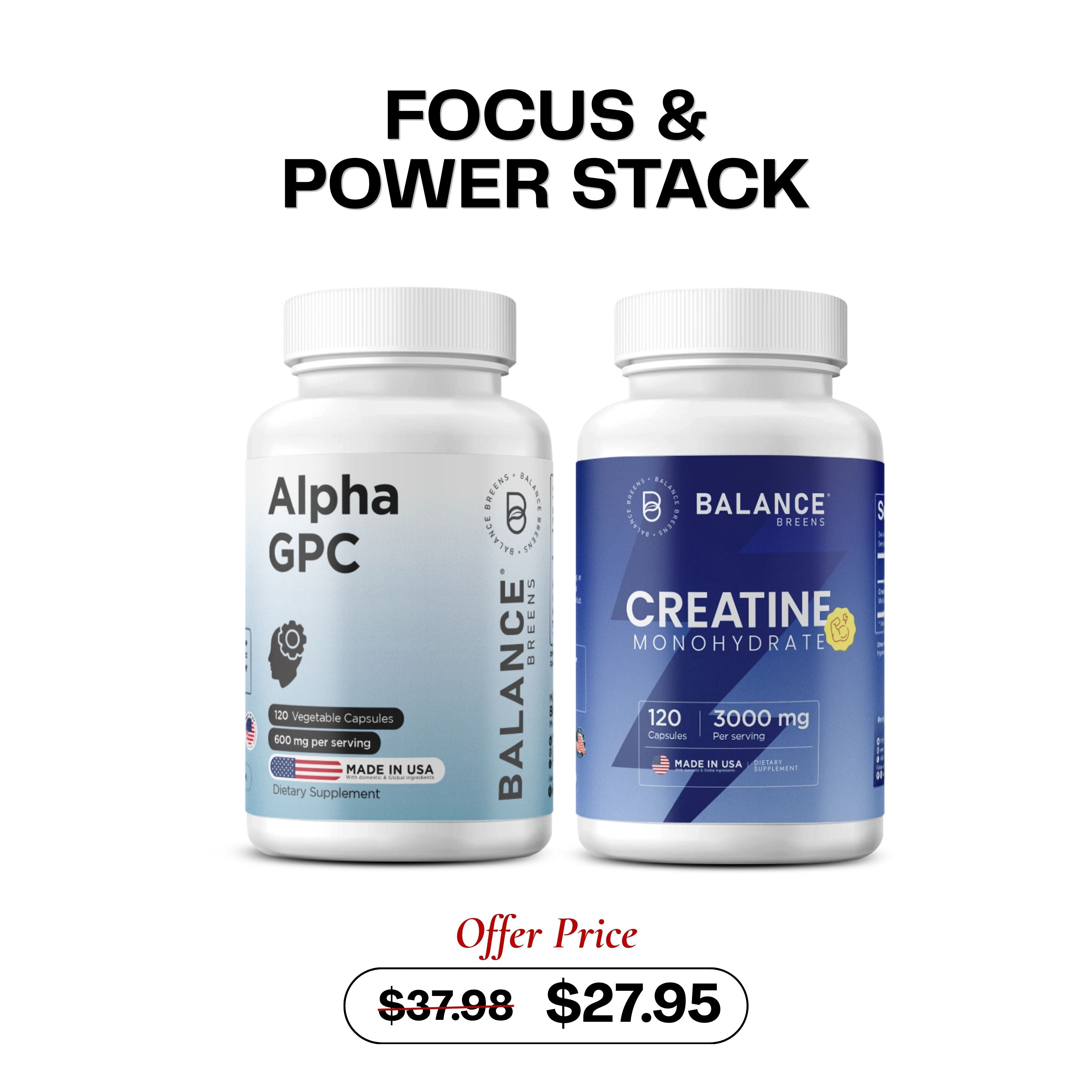 Focus & Power Stack – Alpha GPC + Creatine