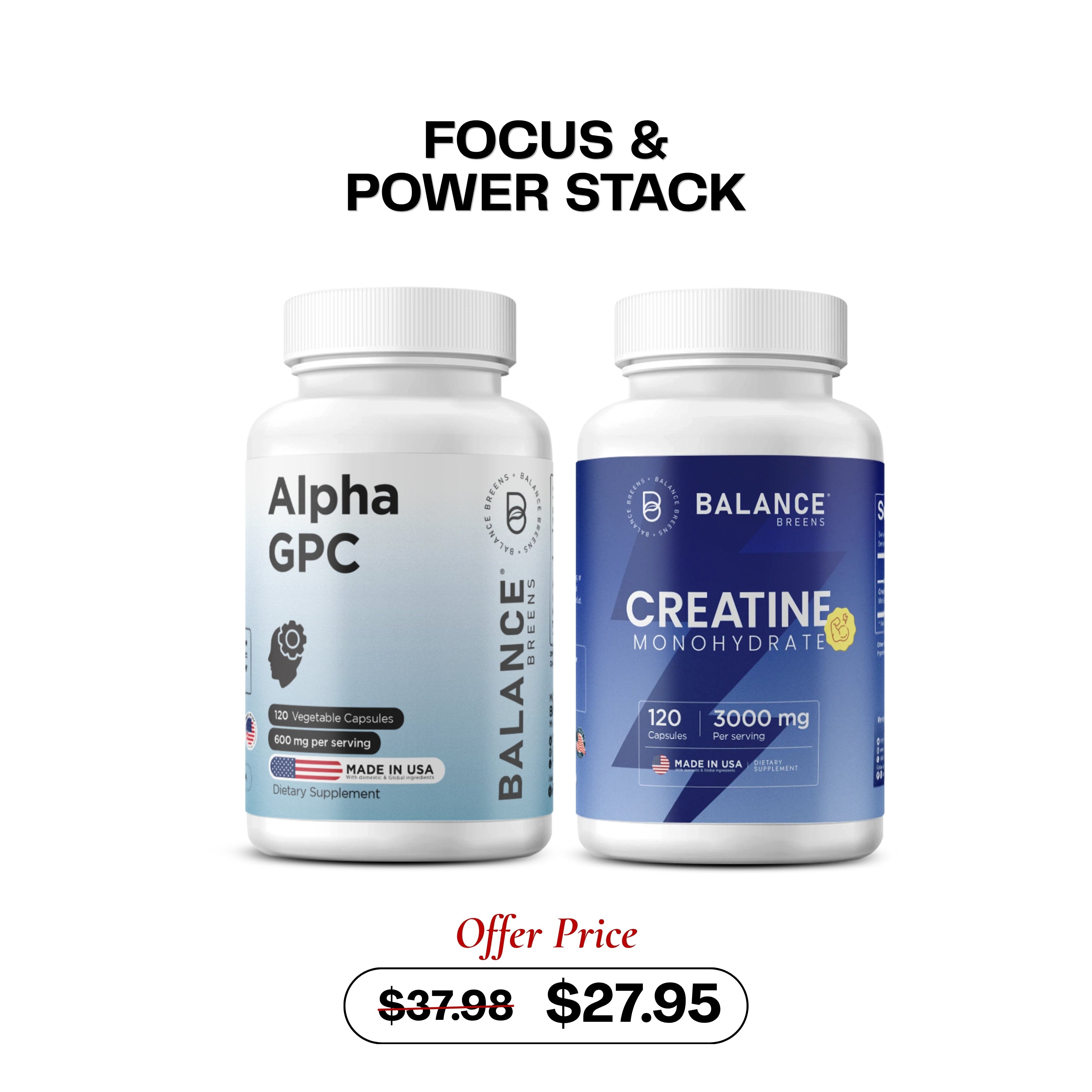 Focus & Power Stack – Alpha GPC + Creatine