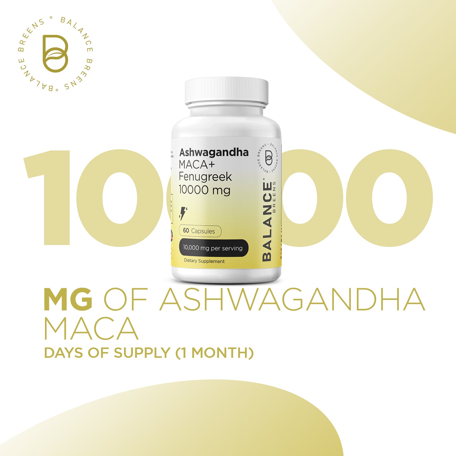 Ashwagandha, Maca Root, Fenugreek, 500mg, 60 Capsules