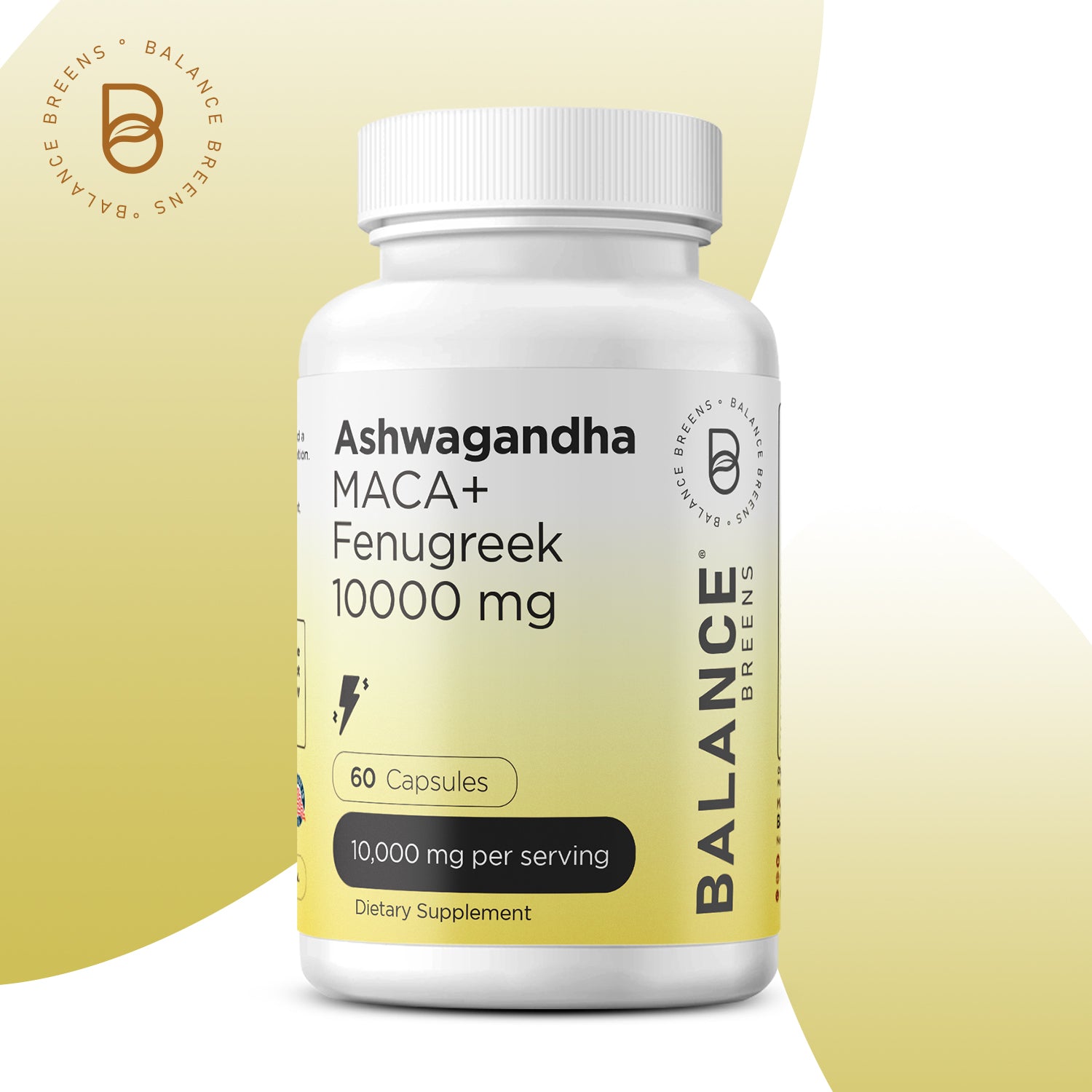 Ashwagandha, Maca Root, Fenugreek, 500mg, 60 Capsules
