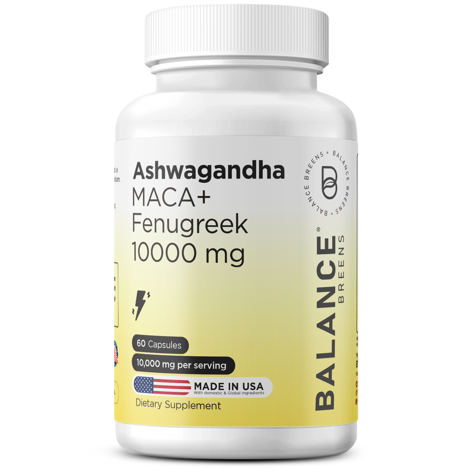 Ashwagandha, Maca Root, Fenugreek, 500mg, 60 Capsules