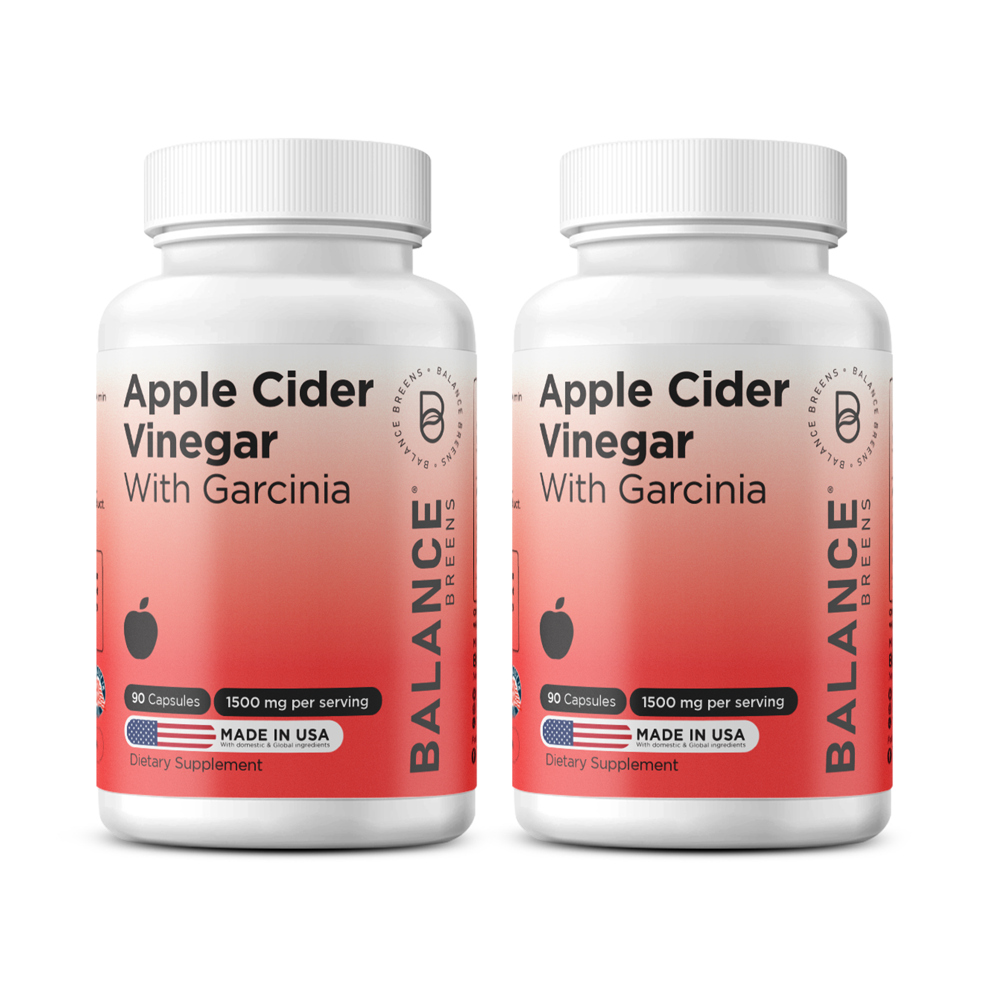 Apple Cider Vinegar with Garcinia, 1500mg per serving, 90 Capsules