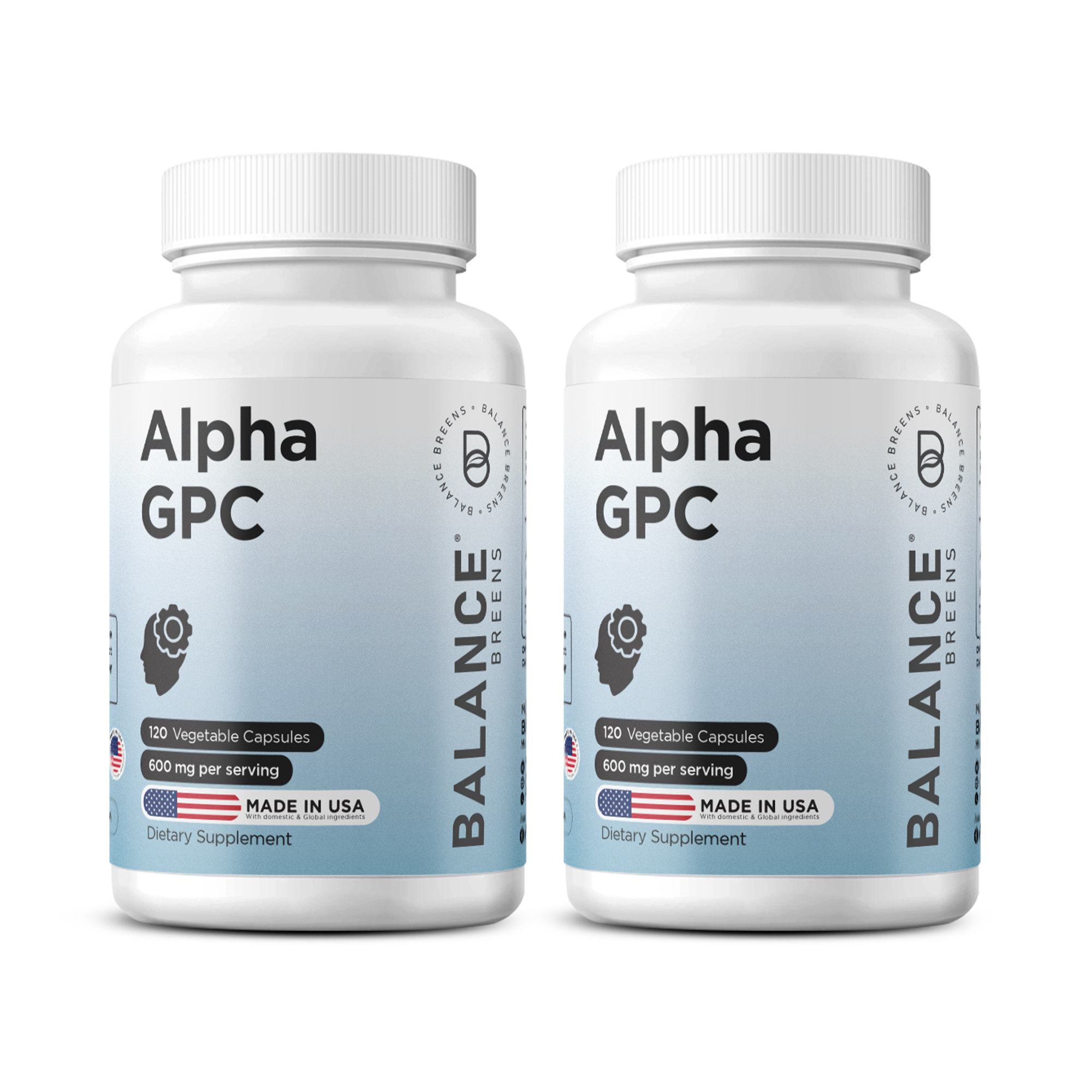 Alpha GPC Choline, 600mg per serving, 120 Veggie Capsules