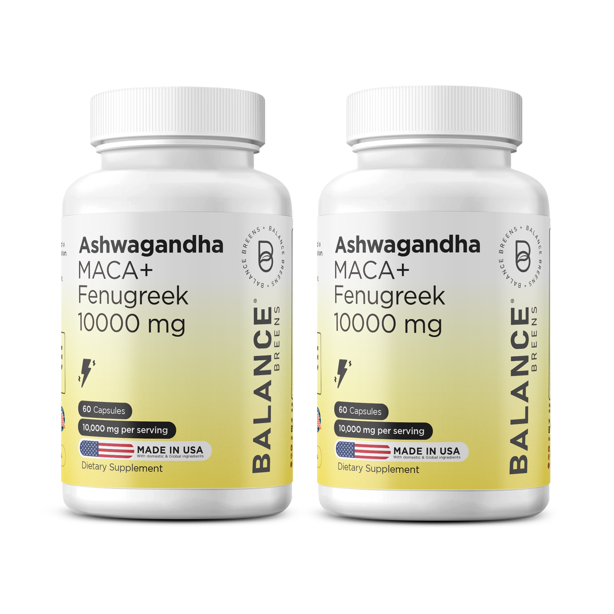 Ashwagandha, Maca Root, Fenugreek, 500mg, 60 Capsules