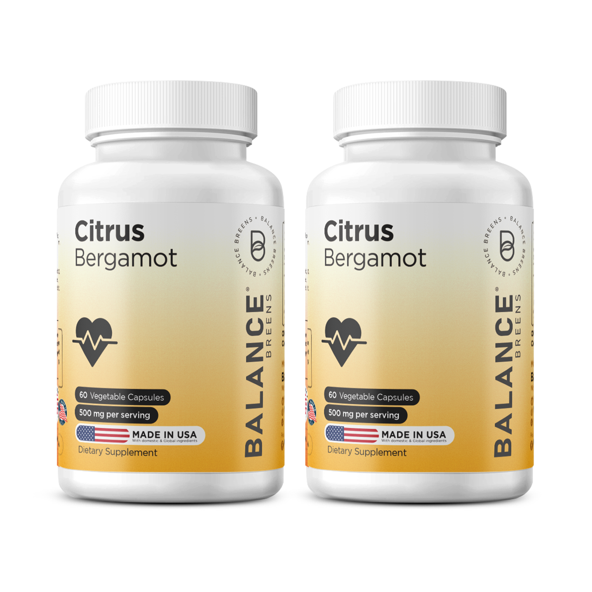 Citrus Bergamot 500mg per serving, 60 Capsules