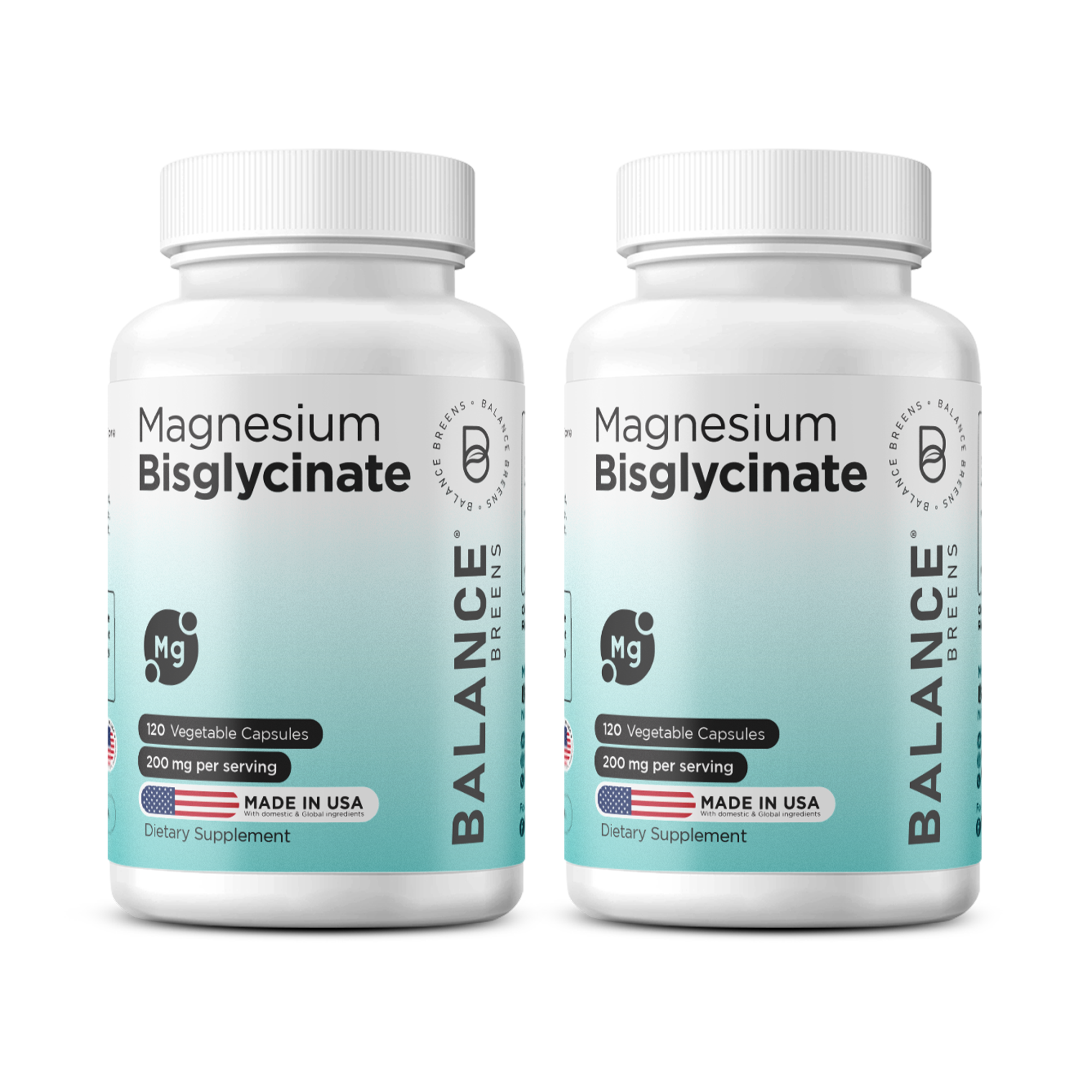 Magnesium Bisglycinate 200 mg per serving, 120 Veggie Capsules