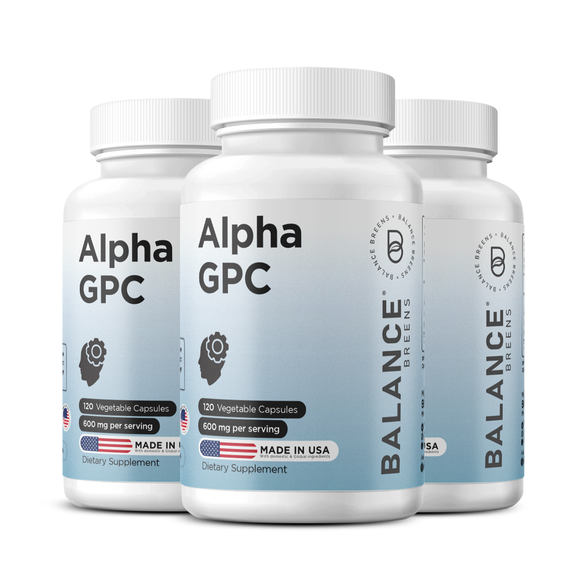 Alpha GPC Choline 600mg 120 Capsules | Balance Breens