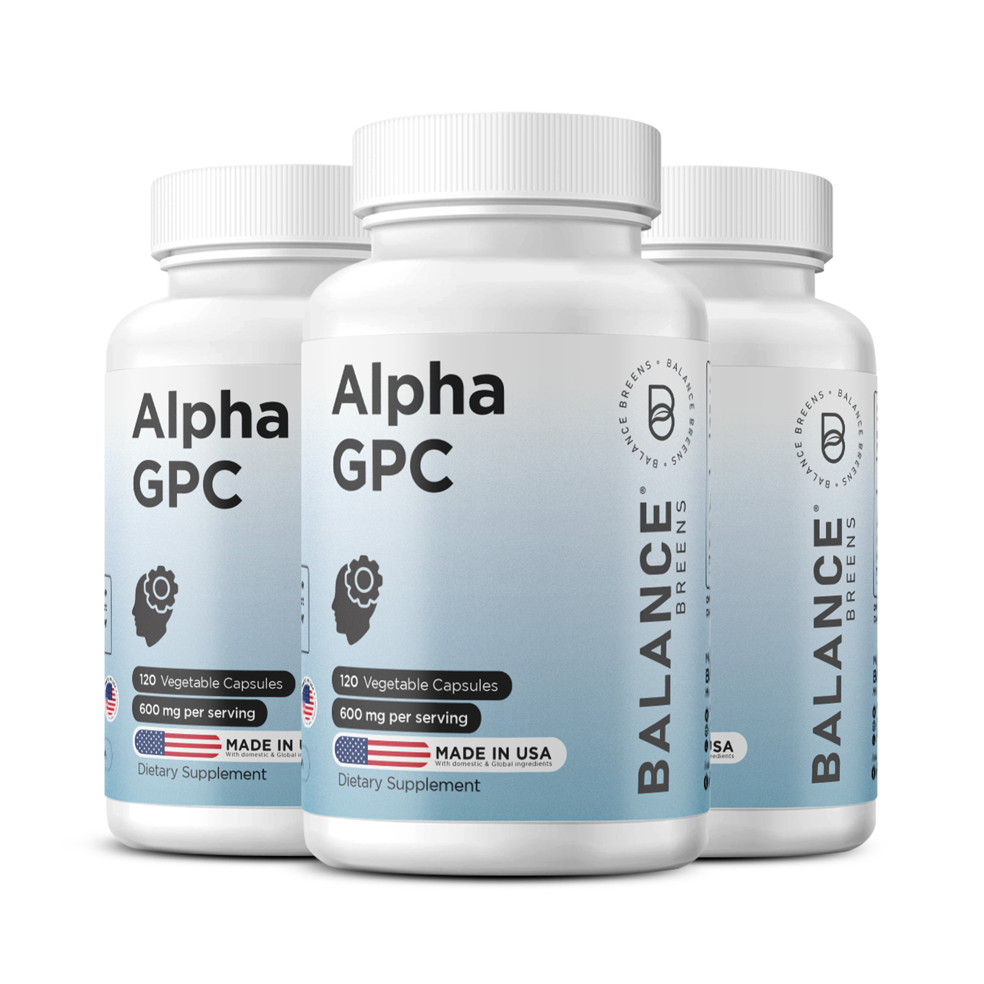 Alpha GPC Choline, 600mg per serving, 120 Veggie Capsules