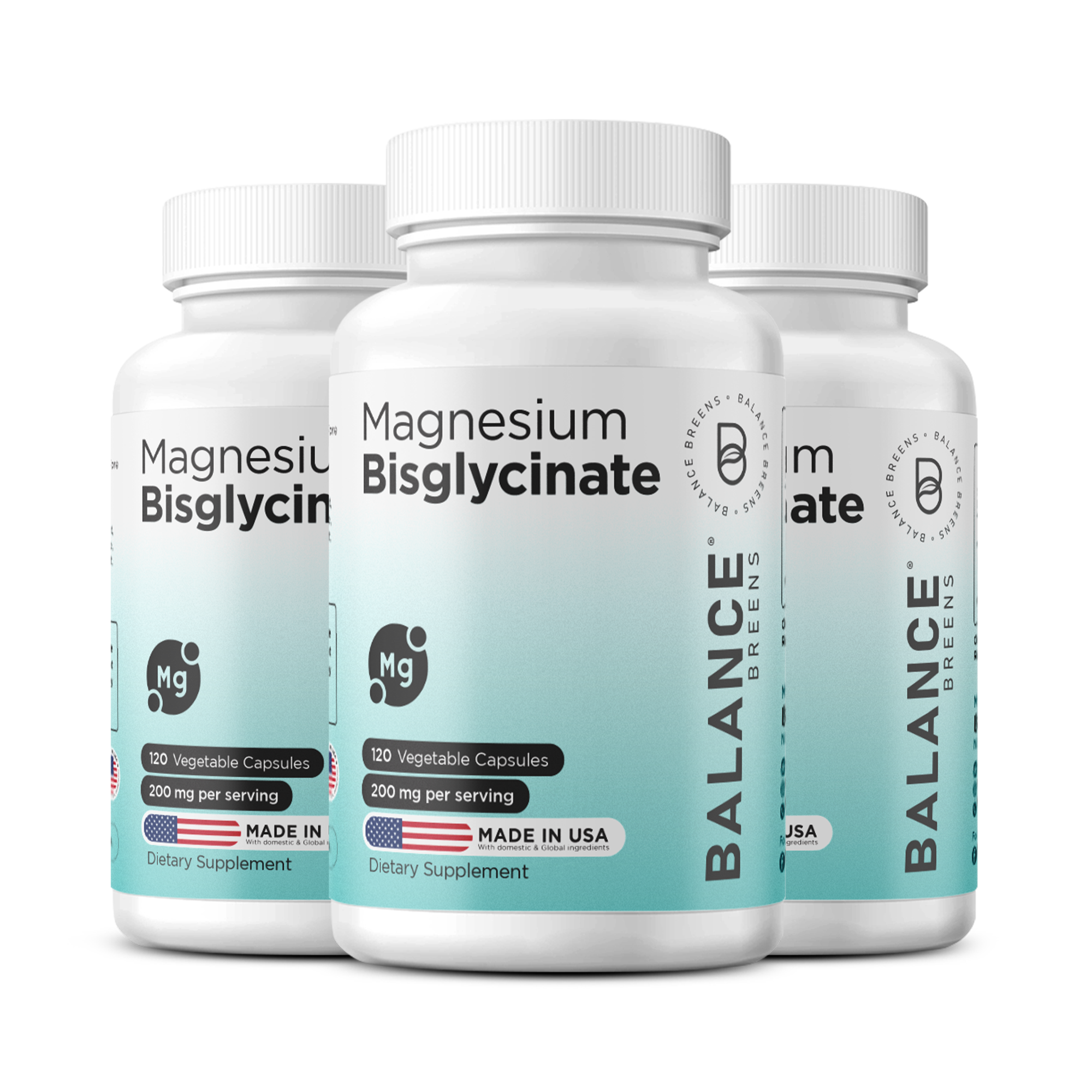 Magnesium Bisglycinate 200 mg per serving, 120 Veggie Capsules