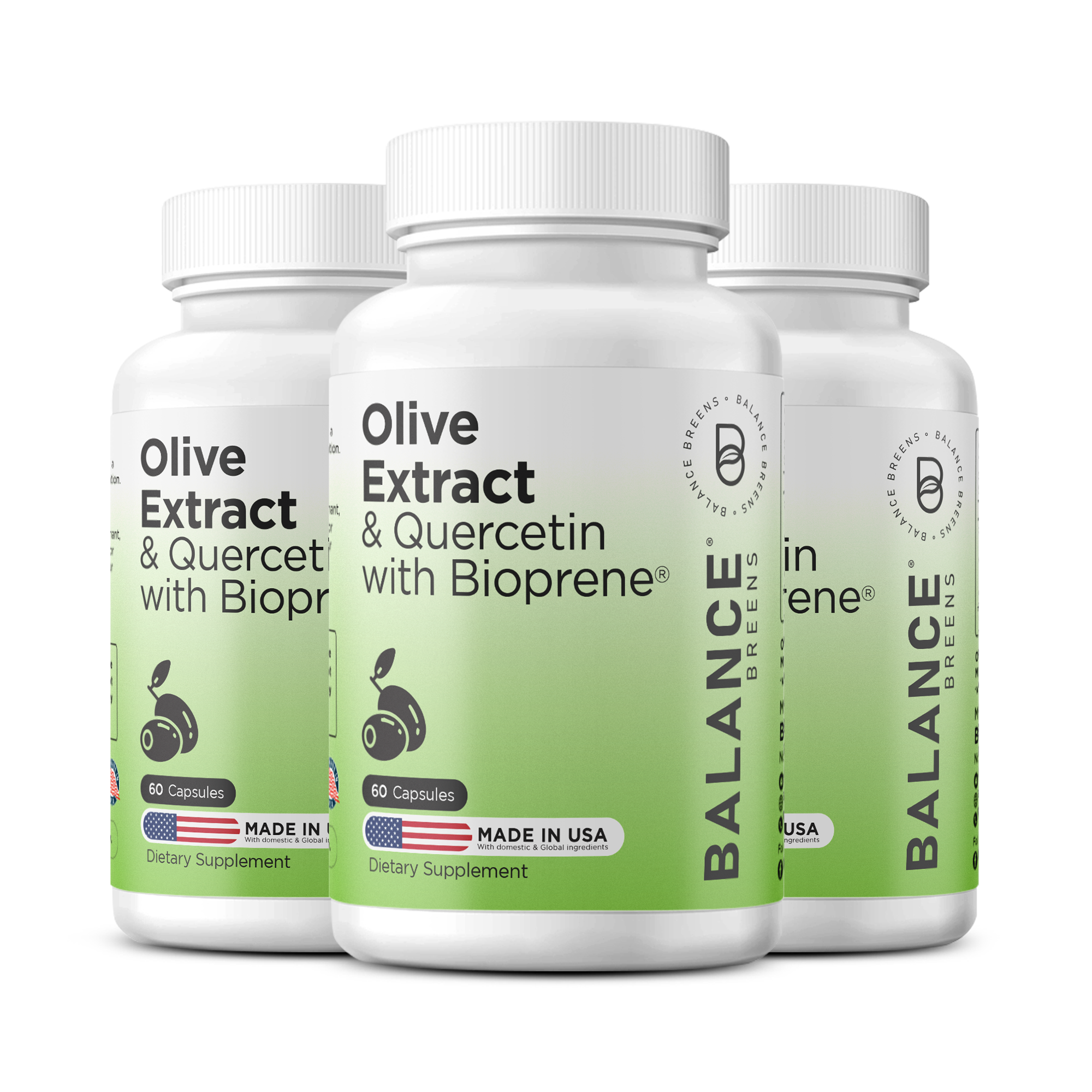 Olive Extract & Quercetin with Bioperine ©, 60 Capsules