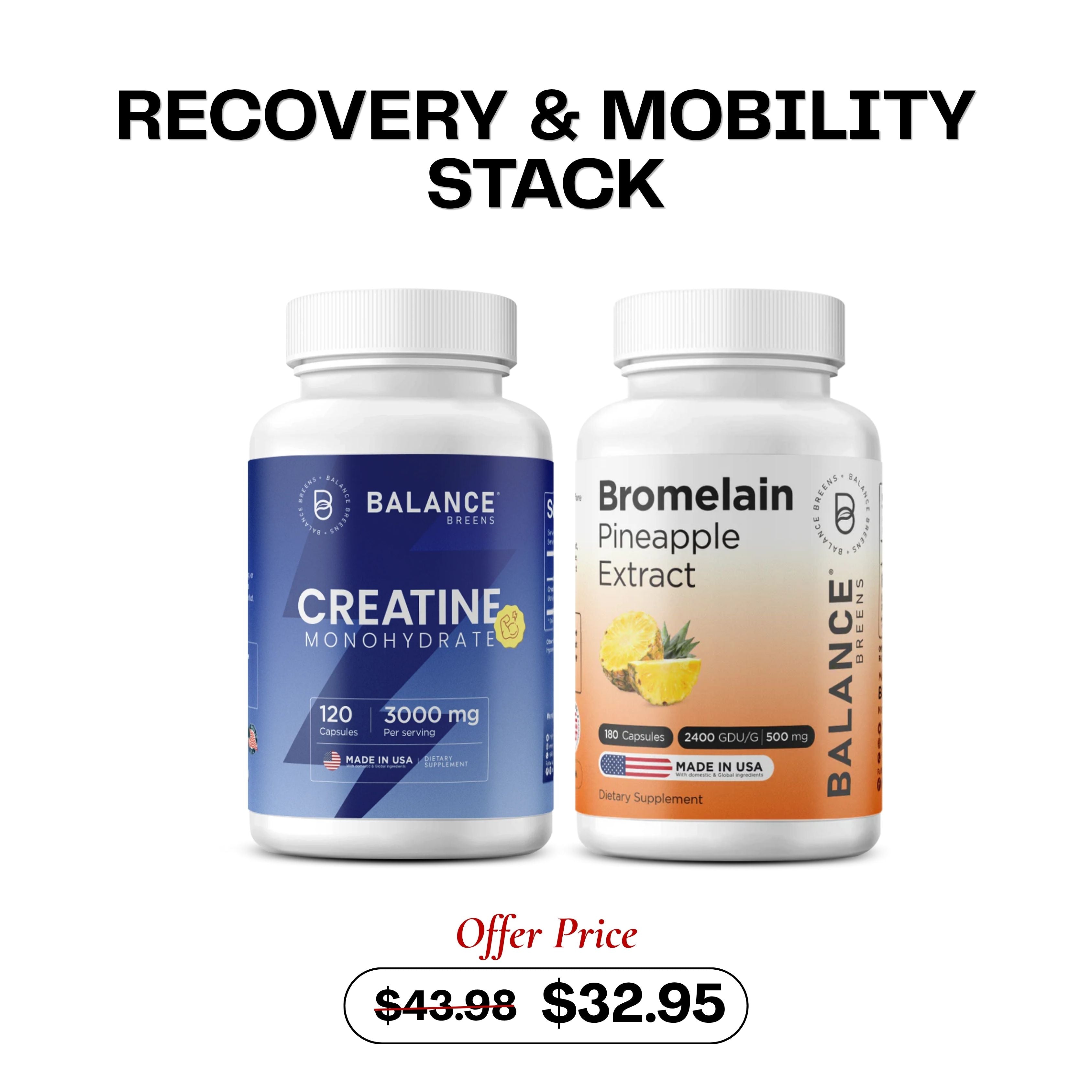 Recovery & Mobility Stack – Creatine + Bromelain