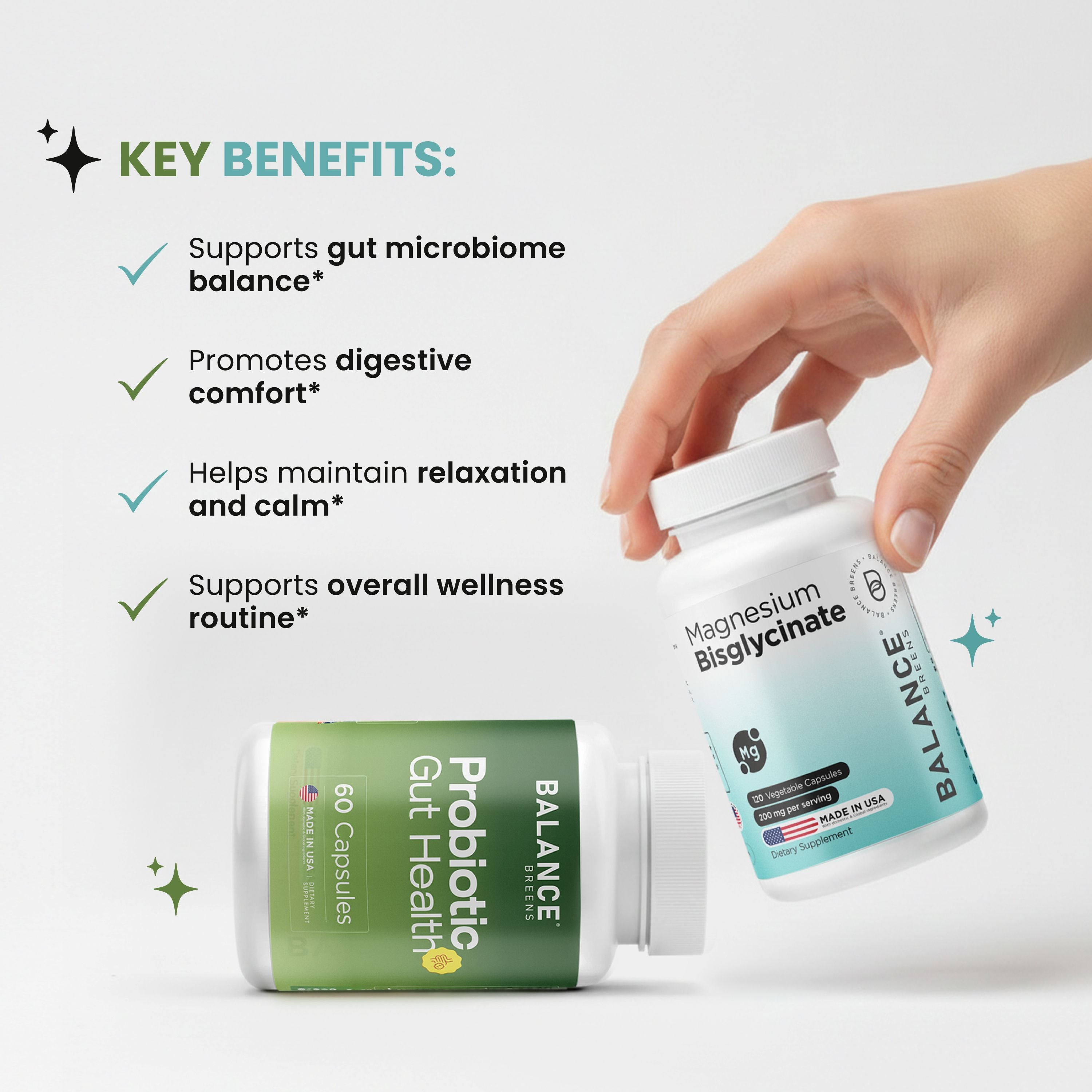 Gut & Calm Wellness Duo - Magnesium + Probiotic