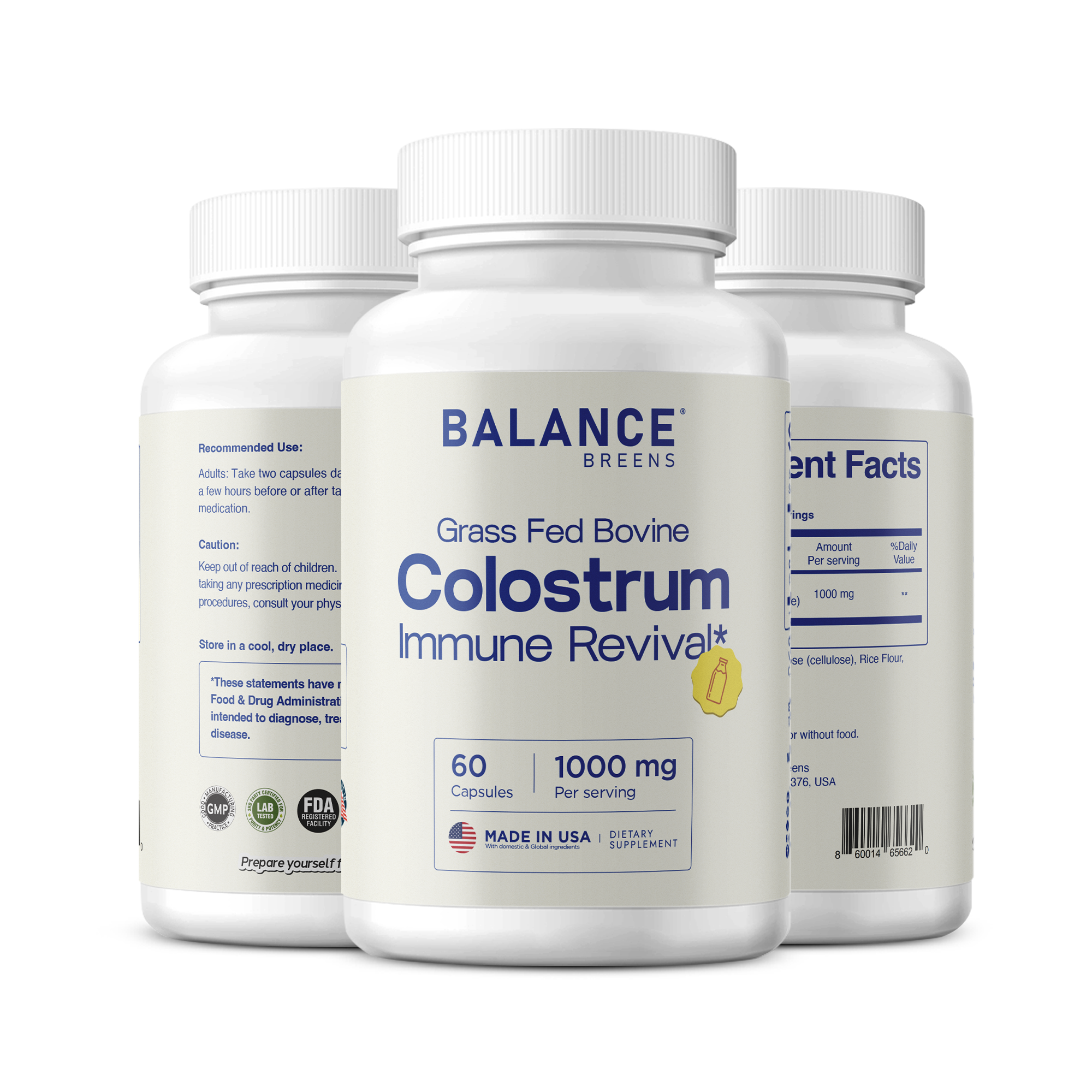Colostrum Supplement 1000mg, 60 Capsules