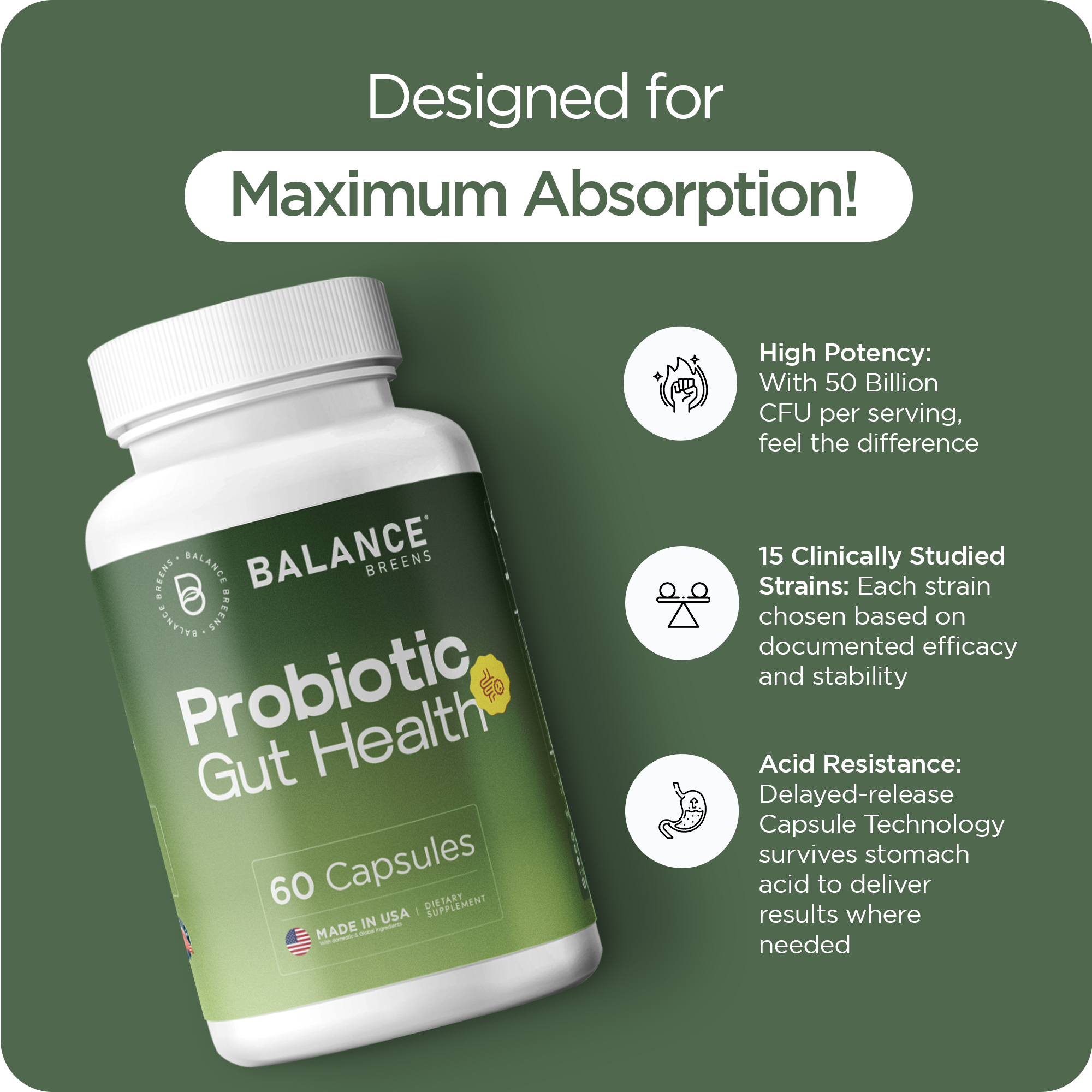 Gentle Gut & Sleep Support - Probiotic + Melatonin 10mg