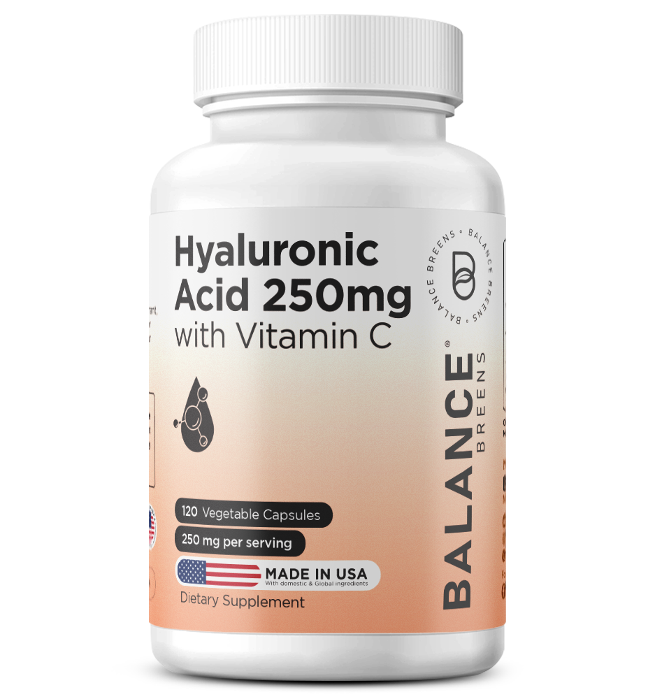 Hyaluronic Acid 250mg with Vitamin C 50mg, 120 Vegan Capsules