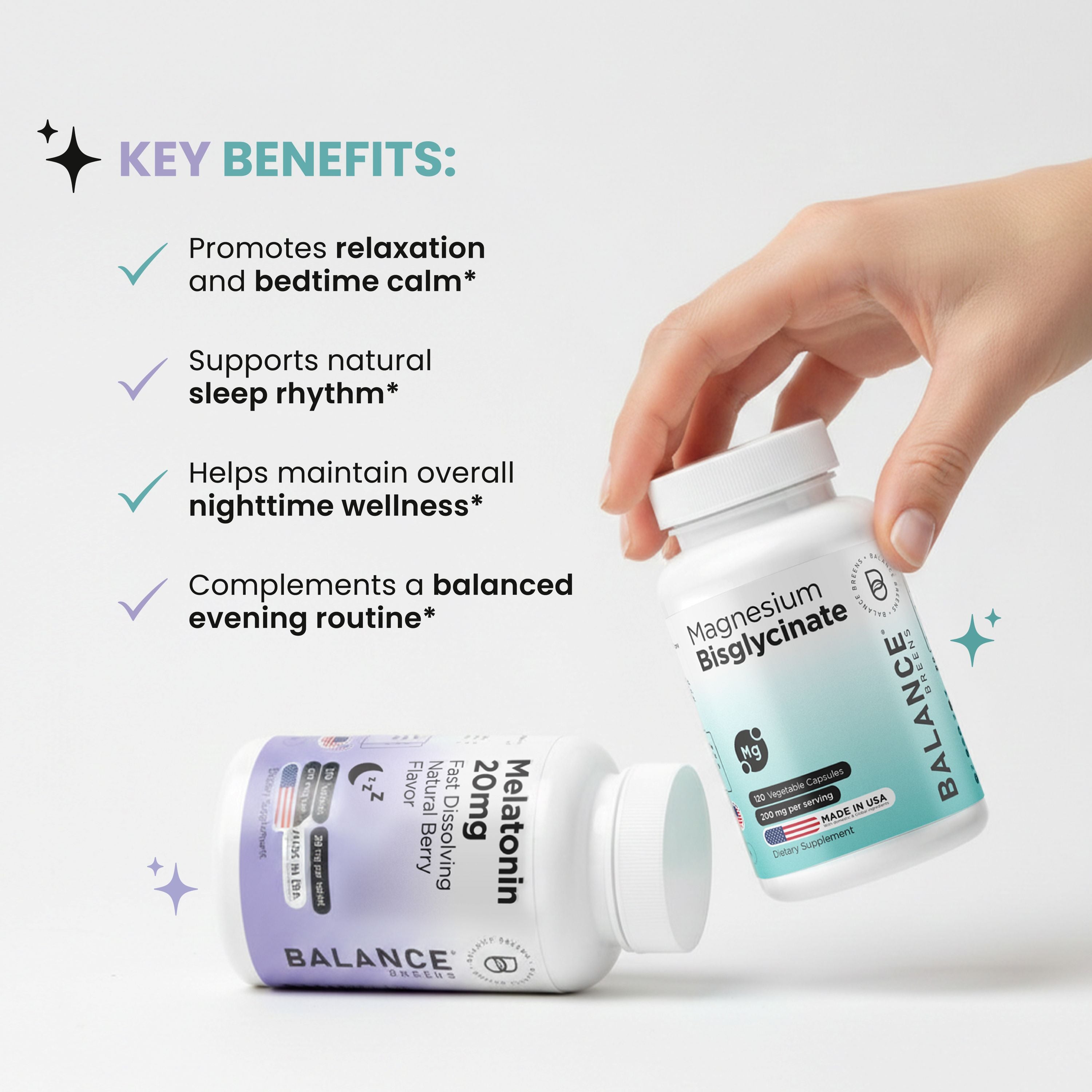 Deep Sleep Restore Stack – Melatonin 20mg + Magnesium