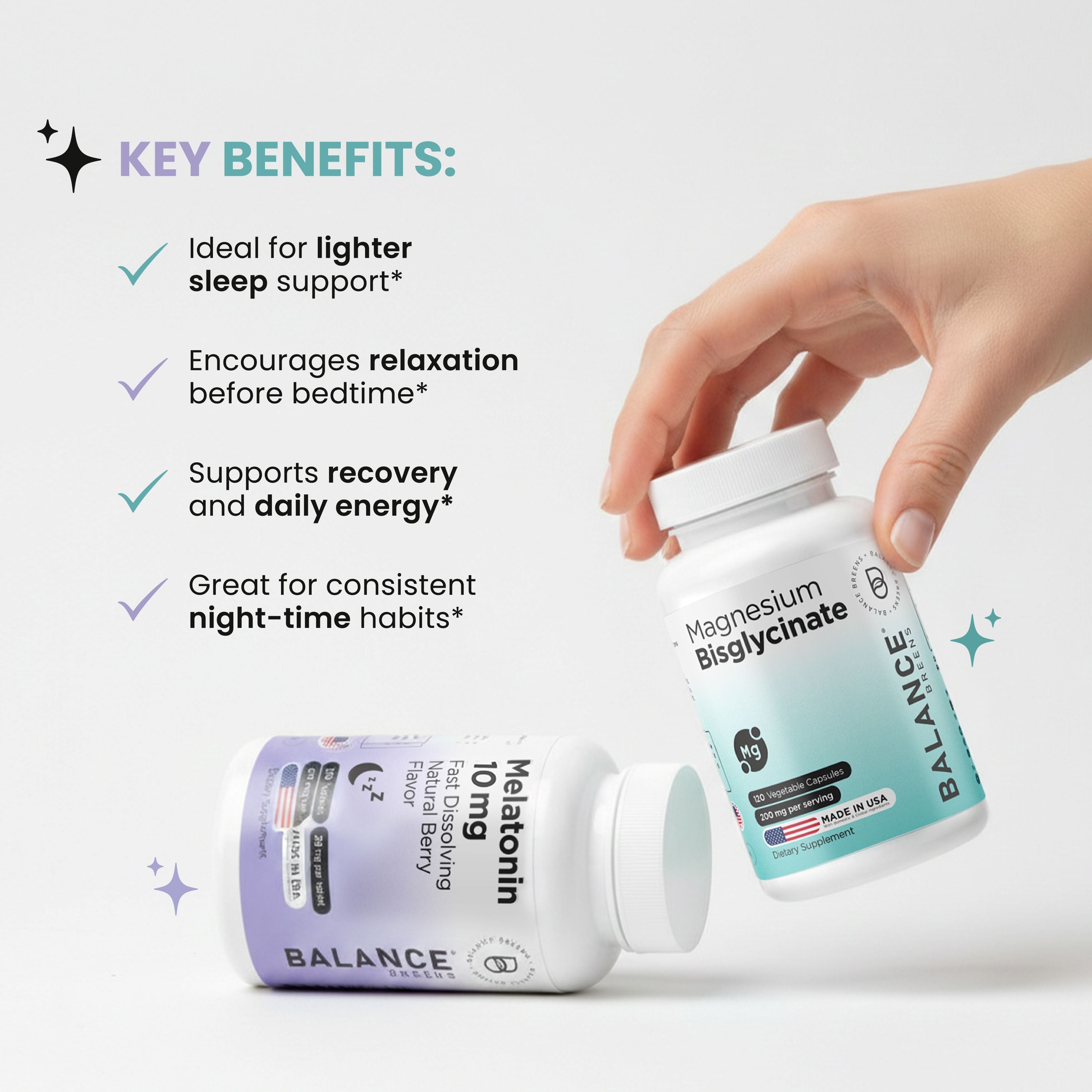 Gentle Sleep Essentials – Melatonin 10mg + Magnesium