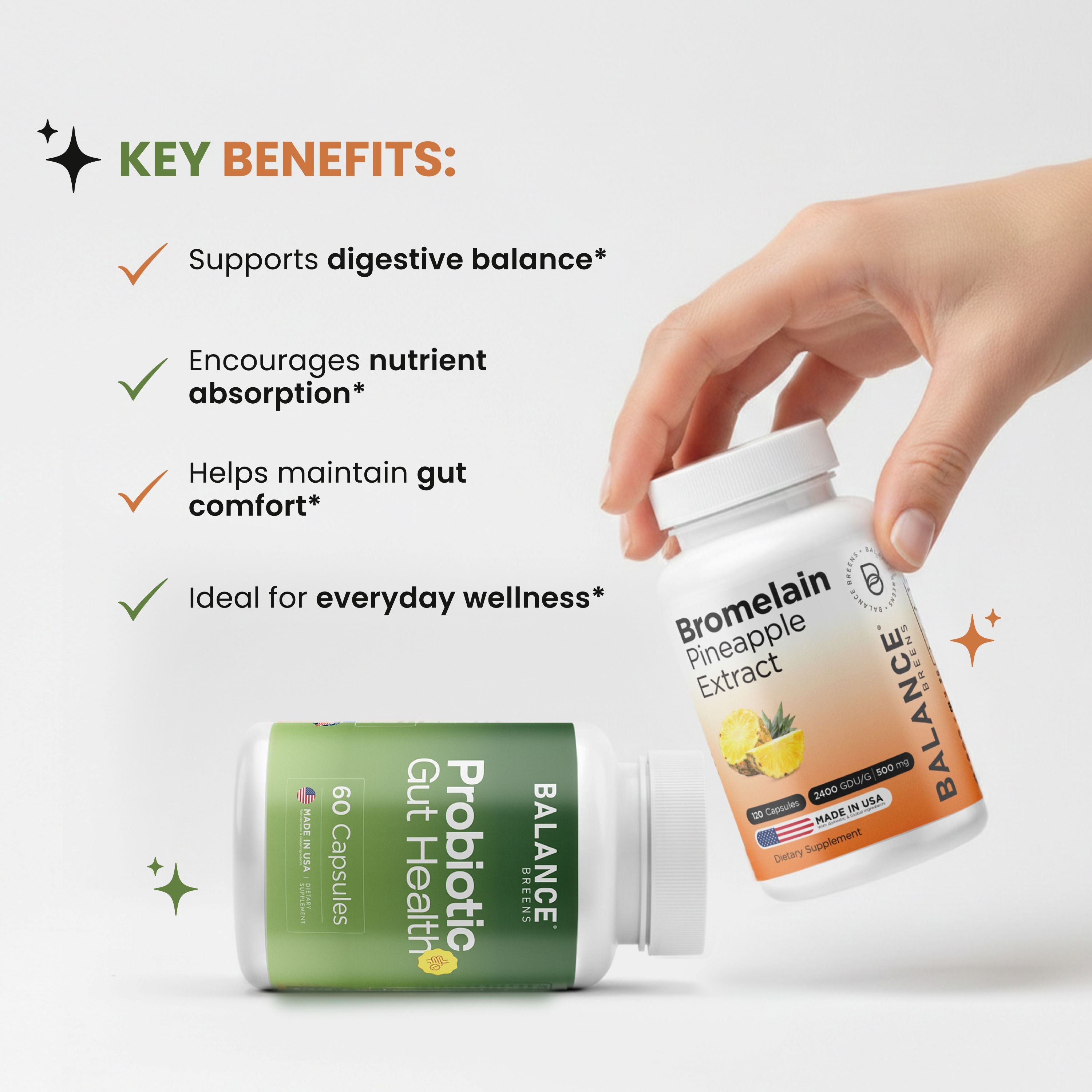 Digest & Comfort Duo – Probiotics + Bromelain
