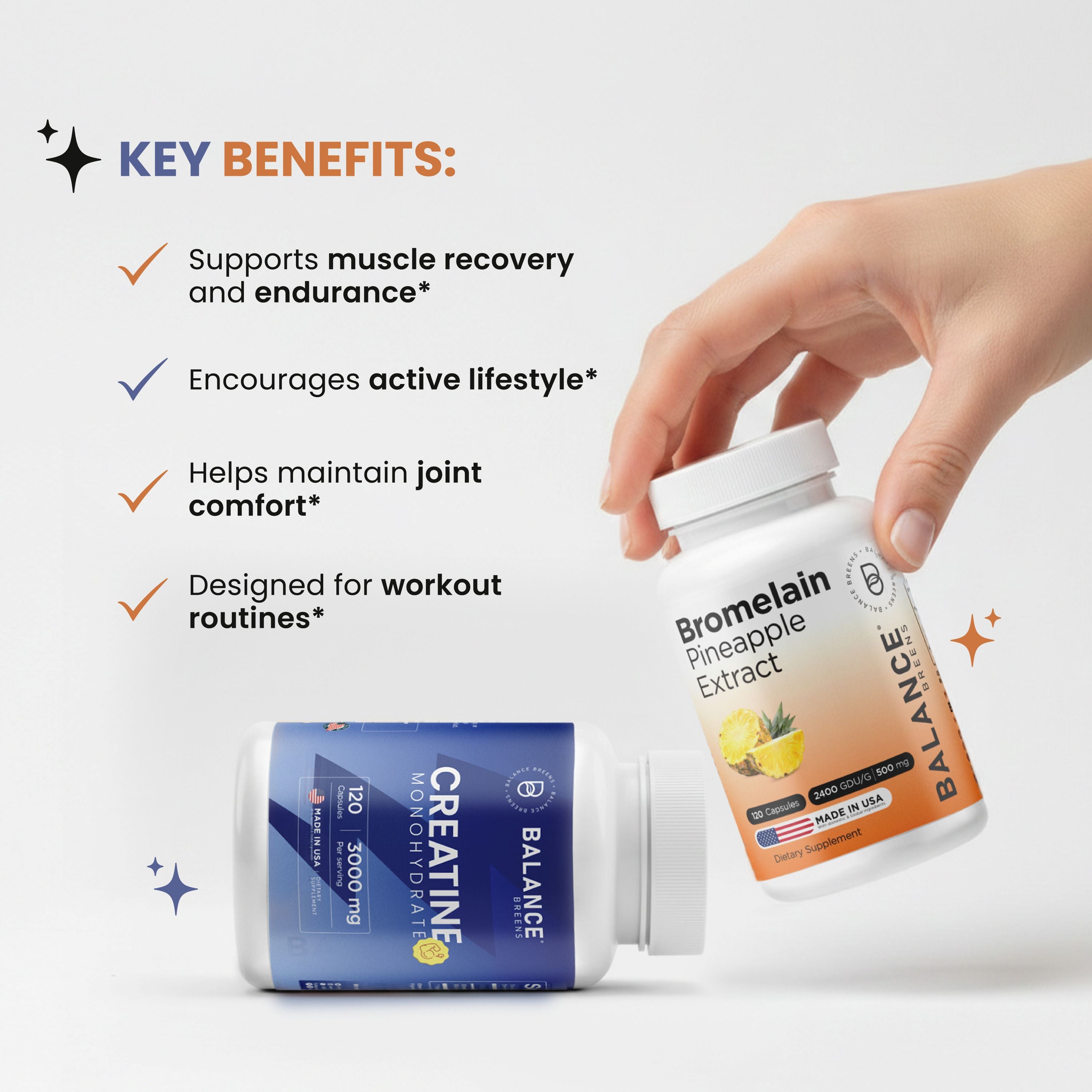 Recovery & Mobility Stack – Creatine + Bromelain