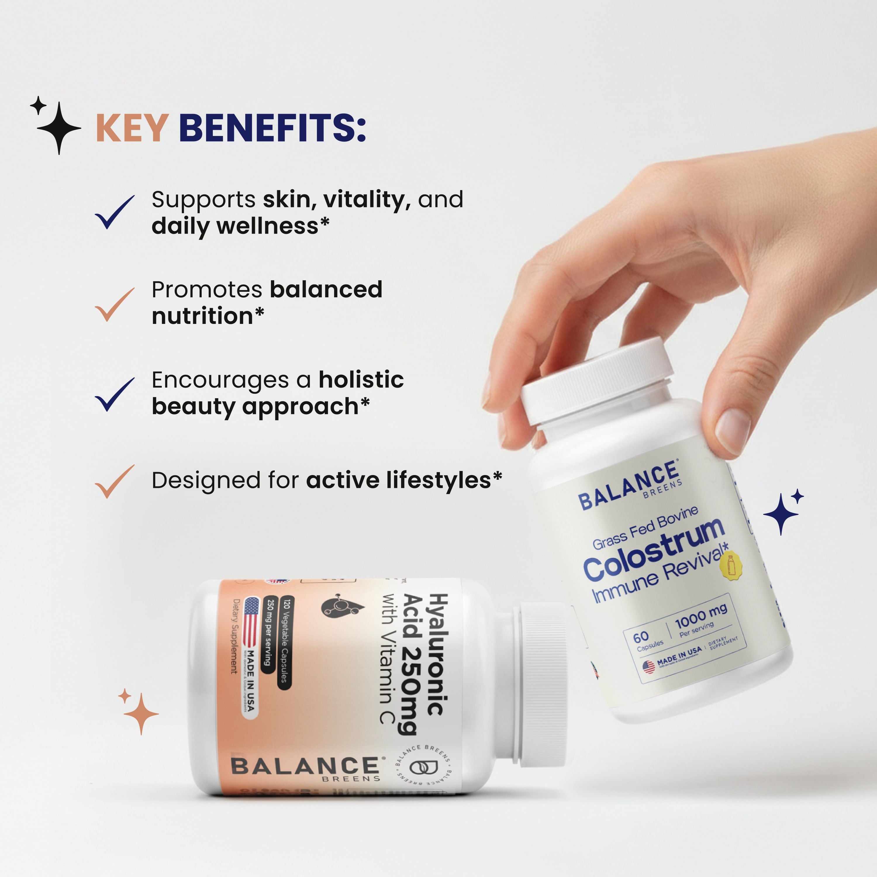 Beauty & Vitality Duo – Hyaluronic Acid + Colostrum