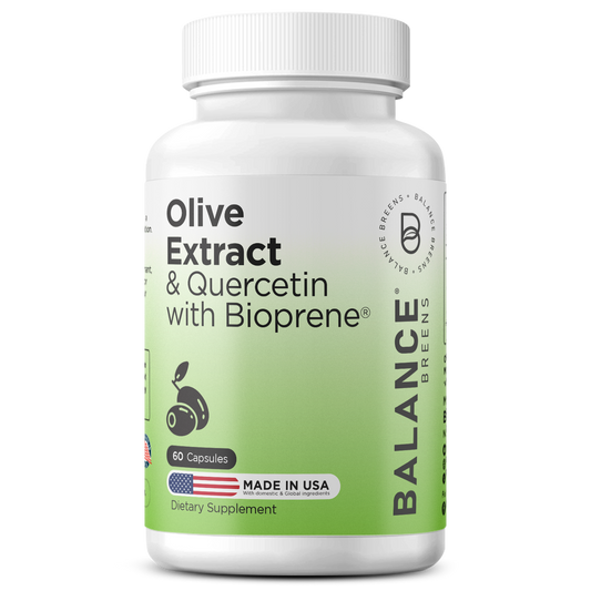 Balance Breens Immunity Booster Olive Leaf Extract 60 Capsules - Quercetin 400mg with Bioperine Black Pepper Extract