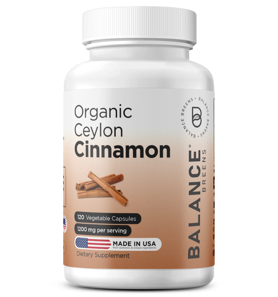 Organic Ceylon Cinnamon 1200mg, 120 Veggie Capsules