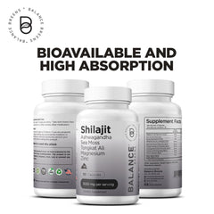 Pure Himalayan Shilajit Capsules, 10:1 Extract, Extra Strength 10000mg, 90 Capsules - 85+ Minerals - Energy, Stamina, Brain Support - Shilajit Supplement for Men and Women