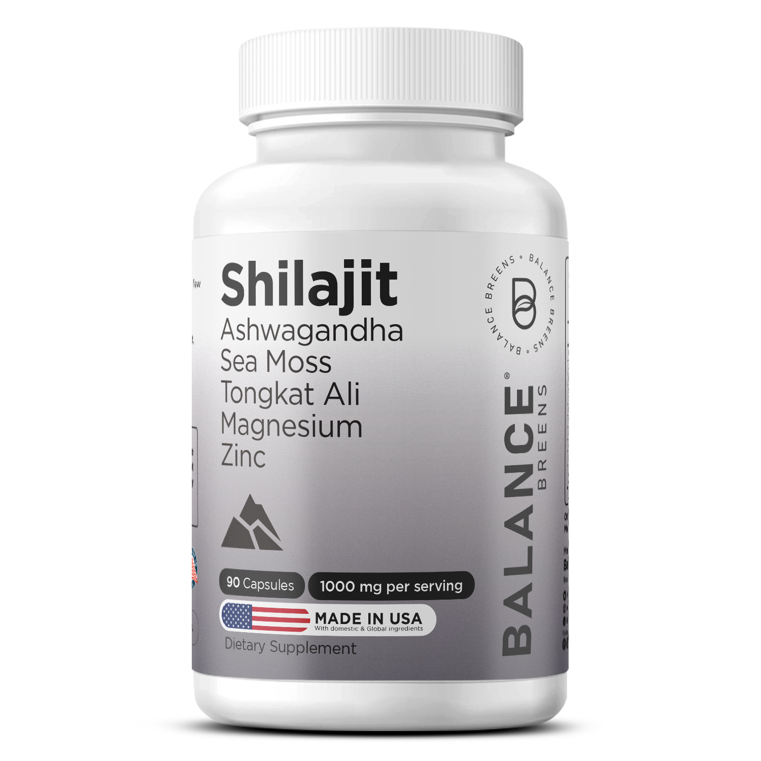 Pure Himalayan Shilajit Capsules, 10:1 Extract, Extra Strength 10000mg, 90 Capsules - 85+ Minerals - Energy, Stamina, Brain Support - Shilajit Supplement for Men and Women