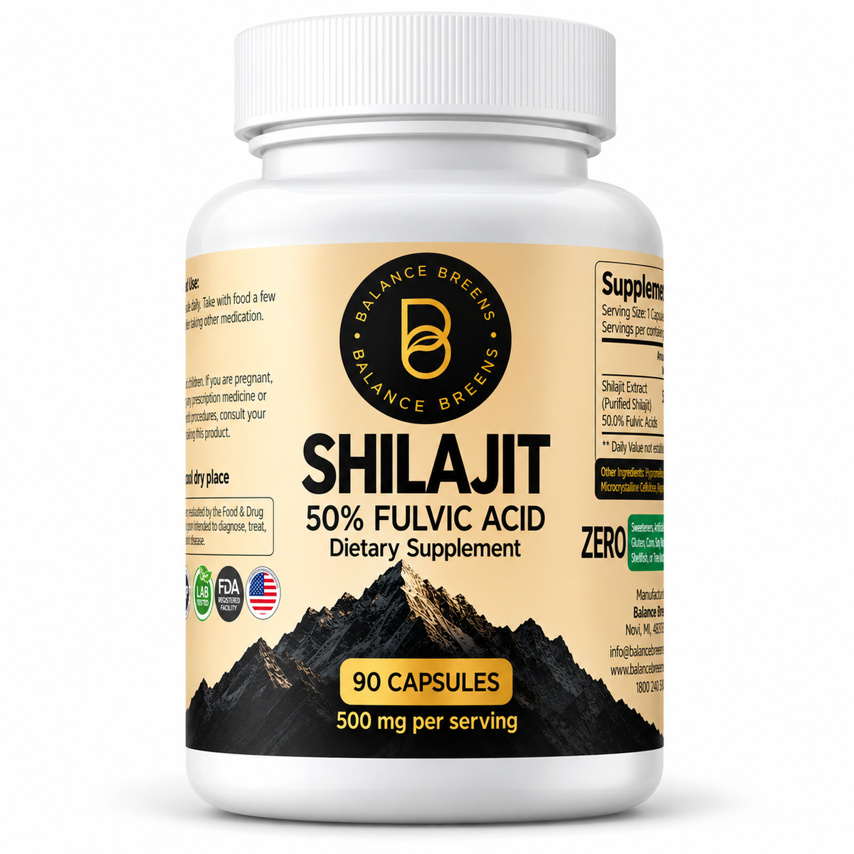 Himalayan Shilajit 10000mg, 90 Capsules