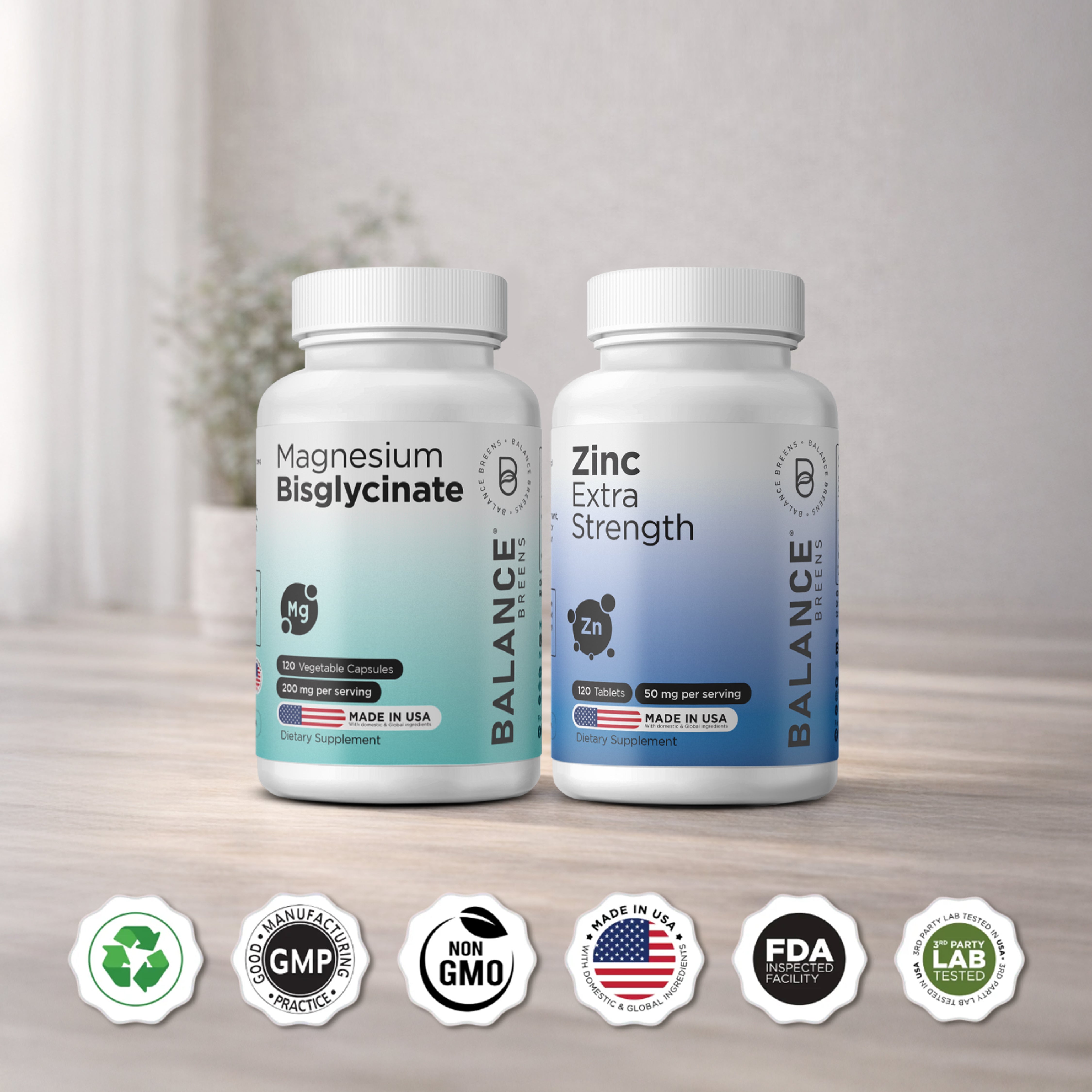 Essential Minerals Balance Stack - Magnesium + Zinc
