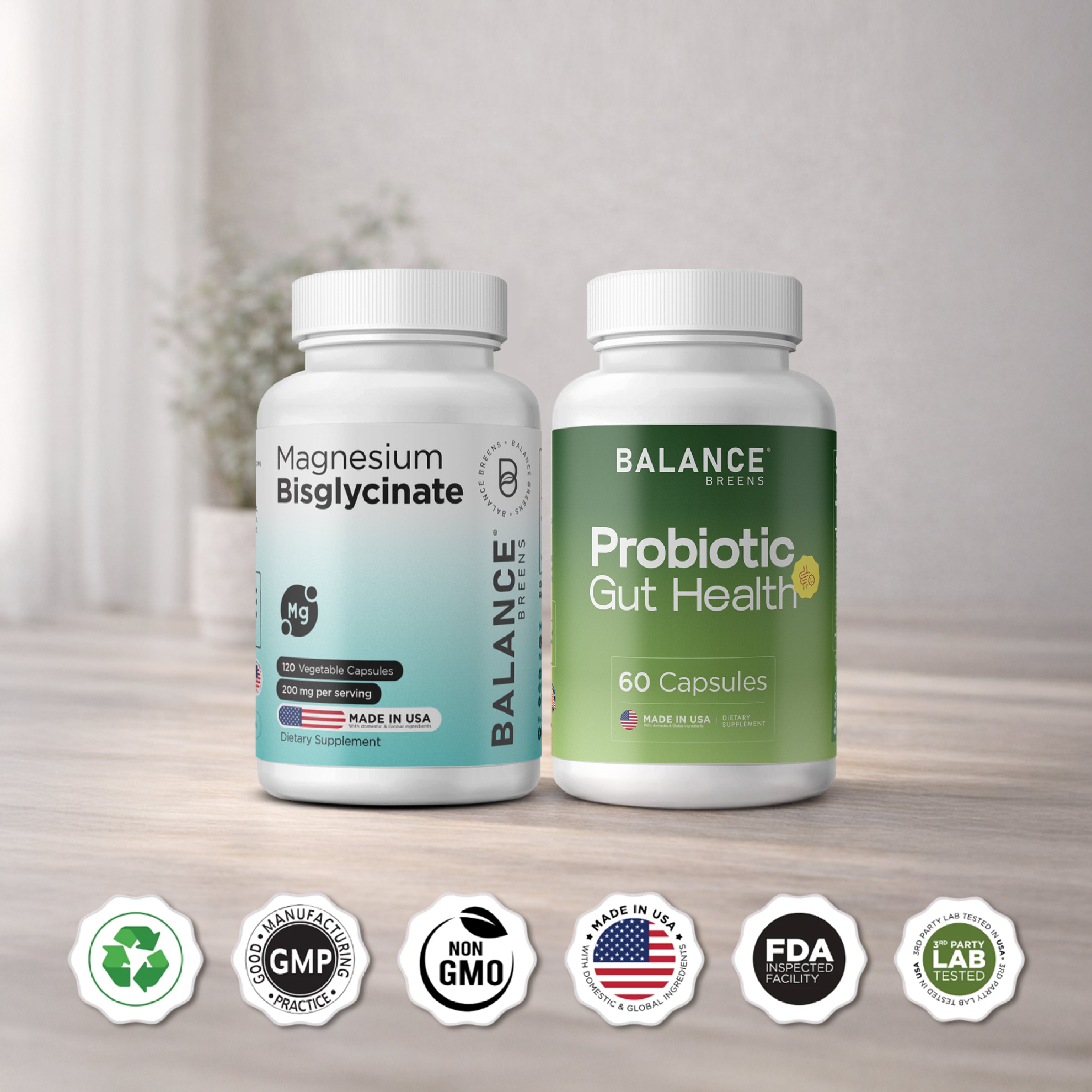 Gut & Calm Wellness Duo - Magnesium + Probiotic