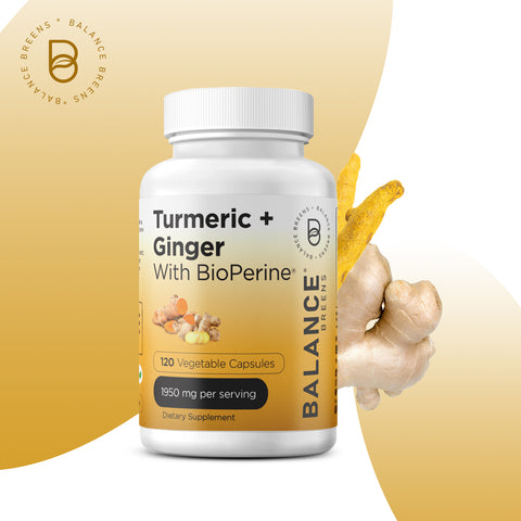 Turmeric Curcumin Ginger with Bioperine ©, 1950mg, 120 Veggie Capsules