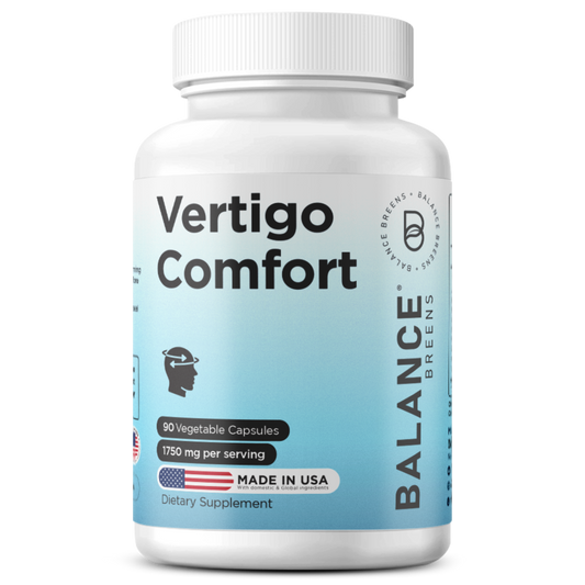 Vertigo Relief Supplement 1750 Mg - Motion Sickness, Dizziness, Tinnitus, Migraine - Inner Ear Balance - Natural Alternative to Anti Vertigo Bracelet & Pillow